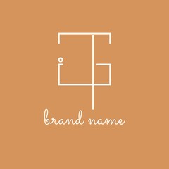 Abstract logo of lines and squares forming letters.