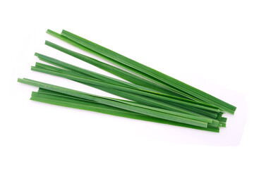 Lemongrass leaf isolated on white background.