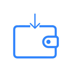 Cash wallet or money shopping icon