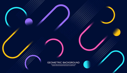 Abstract trendy gradient flowing geometric pattern background texture for poster cover design. Minimal color gradient banner template. Modern vector wave shape for brochure