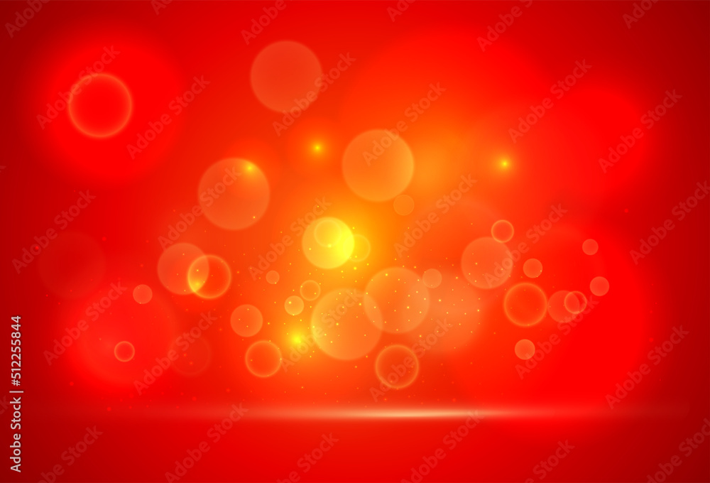 Aufkleber elegant red bokeh blur light effect background