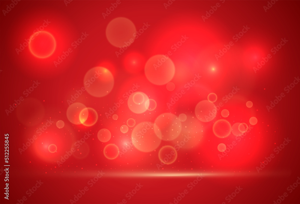 Poster elegant red bokeh blur light effect background