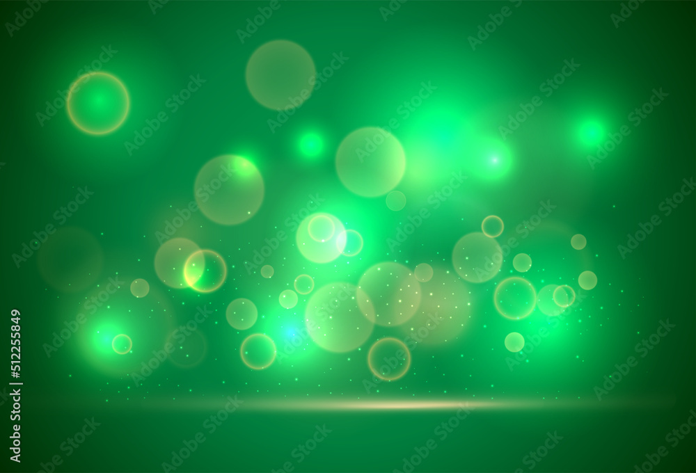 Aufkleber spring green bokeh abstract light background.
