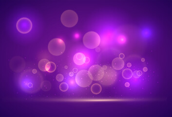 Abstract Purple Bokeh Lights Background Illustrator