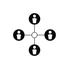 People connect icon design isolated on white background