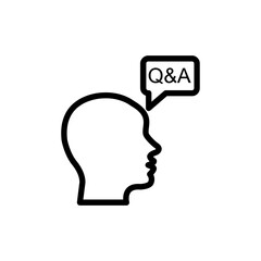 answer icon flat style trendy stylist simple