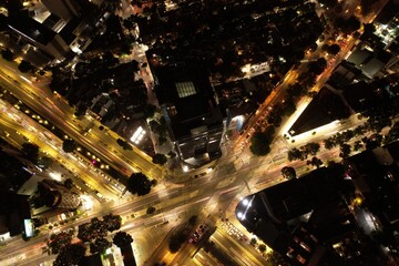 Fototapeta na wymiar Long exposure of the traffic at night