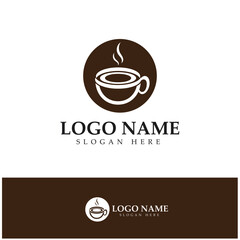 Coffee cup,coffee bean,coffee farm logo Template vector icon illustration  design