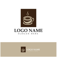 Coffee cup,coffee bean,coffee farm logo Template vector icon illustration  design