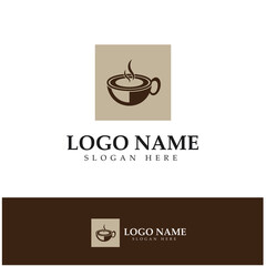 Coffee cup,coffee bean,coffee farm logo Template vector icon illustration  design