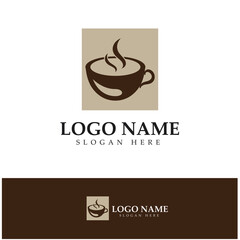 Coffee cup,coffee bean,coffee farm logo Template vector icon illustration  design