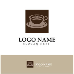 Coffee cup,coffee bean,coffee farm logo Template vector icon illustration  design