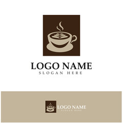 Coffee cup,coffee bean,coffee farm logo Template vector icon illustration  design