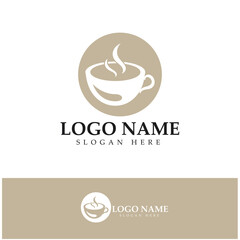 Coffee cup,coffee bean,coffee farm logo Template vector icon illustration  design