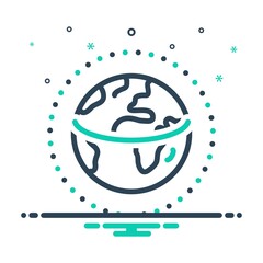 Mix icon for longitude