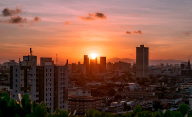 Fototapeta premium sunset in the city