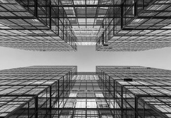 Exterior of modern office building. Architecture abstract background