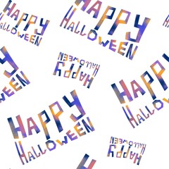 Happy Halloween seamless pattern for wrapping paper and fabrics and packaging and kids and linens