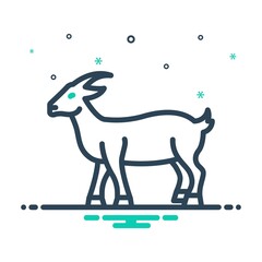 Mix icon for goat farm