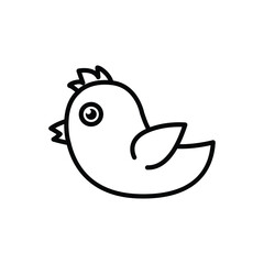 Bird icon vector graphic illustration