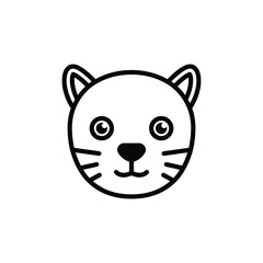 Cat icon vector graphic illustration