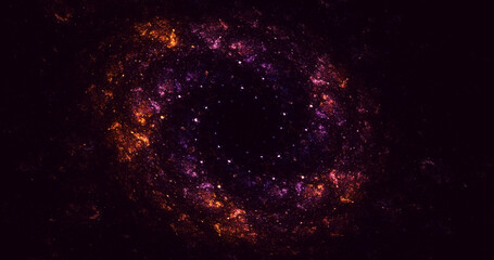 3D rendering abstract multicolor fractal light background