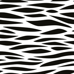 Abstract black and white textured pattern, seamless background. 