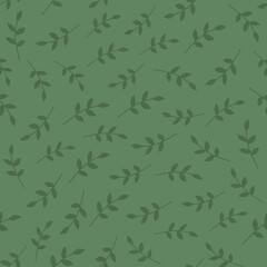 Cute botanical pattern. Seamless background in doodle style