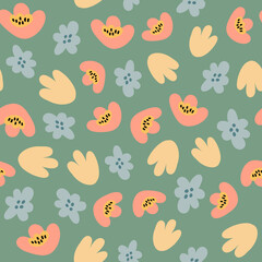 Floral seamless pattern. Colorful surface design