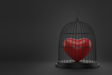 Valentines day background design. 3D rendering.