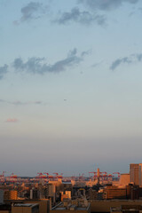 Tokyo bay and airplane from Haneda airport