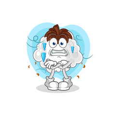 cotton cold illustration. character vector