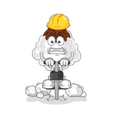 cotton drill the ground cartoon character vector