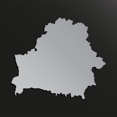 Vector map Belarus silver style, Europe country