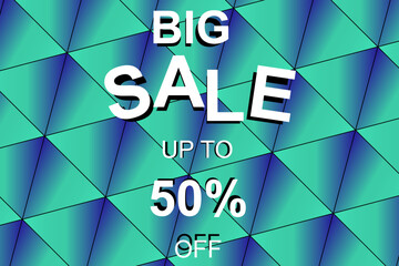 Big sale banner, up to 10%, 30% and 50% off. This weekend only, special offer