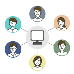 オンラインで繋がる人々