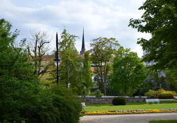 Naklejka premium Park in der Kur Stadt Bad Elster, Sachsen