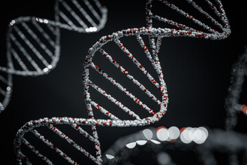 DNA structure isolated background. 3D illustration.