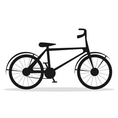 outlined bicycle symbol vector  icon silhouette design. good for bike shop, people transportation. healthy life. bike sport