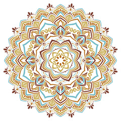 マンダラアート(オリエンタル、幾何学模様、植物)