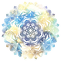 マンダラアート(オリエンタル、幾何学模様、植物、インクアート模様)