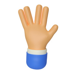 Vulcan Salute Hand Gesture 3D Render Illustration