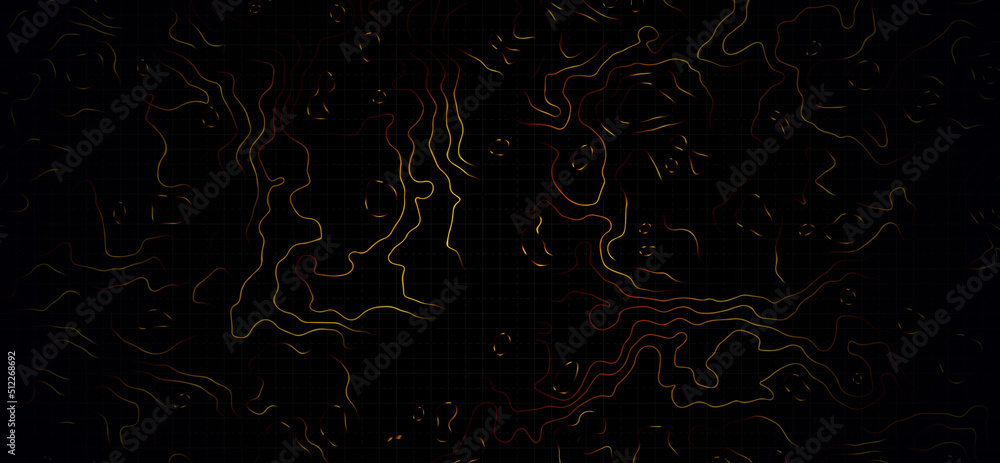 Poster the stylized height of the topographic map contour in lines and contours. geographic mountain topogr