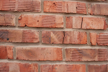 Obraz premium Background of old vintage brick wall urban environment background for your projects