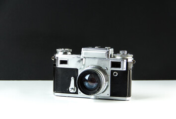 Old Soviet rangefinder analog camera.