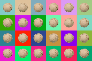 Bright and colorful background with ice cream