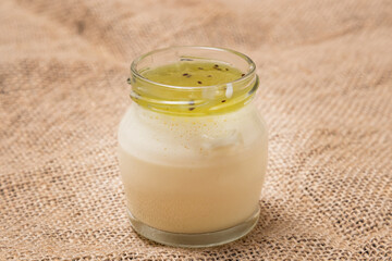 アウトドアでおやつ　 cold sweets(desserts pudding) 