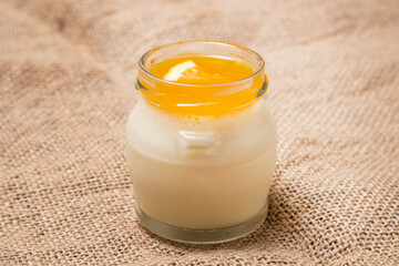 アウトドアでおやつ　 cold sweets(desserts pudding) 