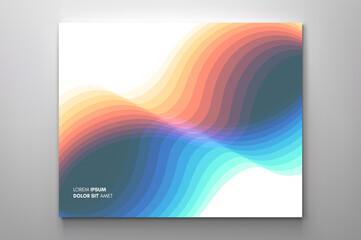 Abstract wavy background with dynamic effect. Modern screen design for mobile app and web. 3d vector illustration for brochure, banner, flyer or presentation.