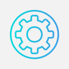 Settings icon in gradient style about user interface, use for website mobile app presentation